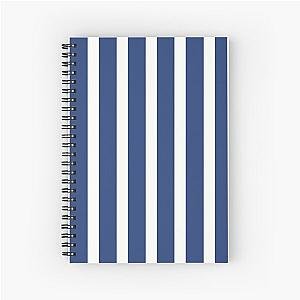 Nautical Navy Blue And White Striped Notebook