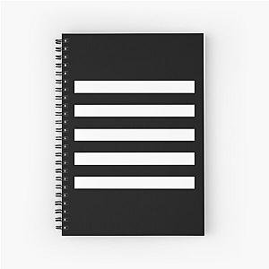Clean White Stripe Spiral Notebook