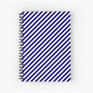 Navy white stripes Spiral Notebook