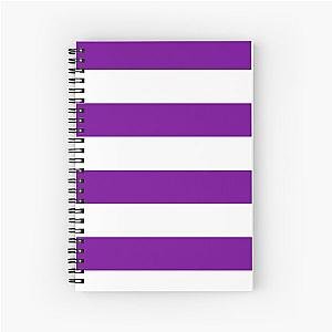 Large Violet and White Stripes Horizontal Spiral Notebook