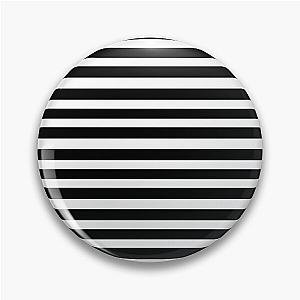 Black and White Stripe Pattern Pin