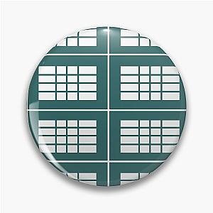 Teal White Stripe Pattern Pin