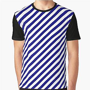 Navy white stripes Graphic T-Shirt