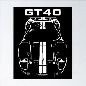 Ford GT40 - White Stripe Poster