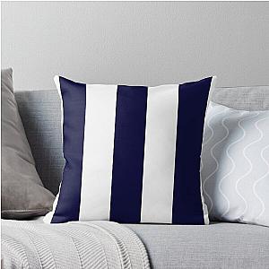 Navy Blue And White Throw Pillow