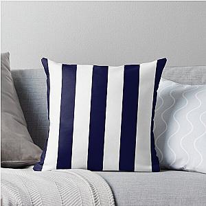 Classic Navy Blue Stripe Throw Pillow