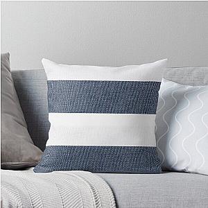 Navy Blue Stripes Throw Pillow