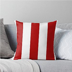 Red and White Striped Pillow
