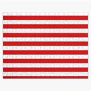 Red and White Horizontal Stripes Jigsaw Puzzle