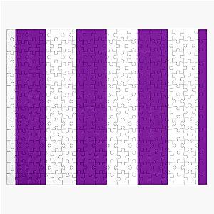Large Violet and White Stripe - Vertical - Jigsaw Puzzle