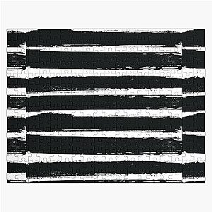 Black Puzzle Stripes White Jigsaw