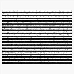 Thin Black and White Stripes - Horizontal Jigsaw Puzzle
