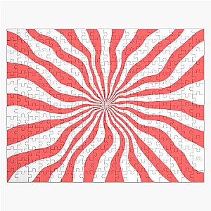 Red Stripe And White Stripe Jigsaw Puzzle