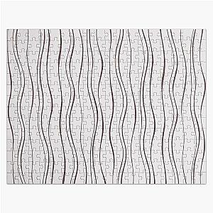 Wavy Black and White Stripe Jigsaw Puzzle
