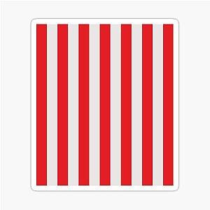 Red White Stripes Sticker