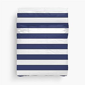 Navy Blue Striped Duvet Cover