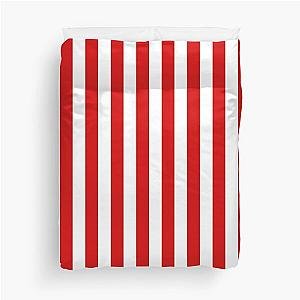 Red and White Medium Vertical Duvet Cover