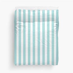 Blue and White Striped Ocean Stripes Vertical Horizontal Duvet Cover