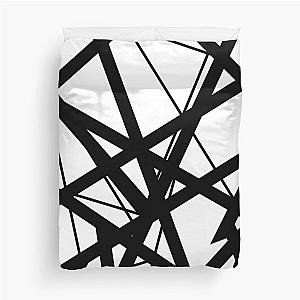 EVT: Authentic Black and White Stripes design White Duvet Cover