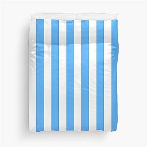 Blue White Pin Stripes Duvet Cover