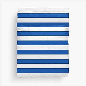 Navy White Striped Duvet Cover