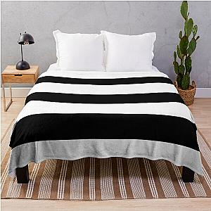 Black and White Striped Pattern Lines Throw Blanket