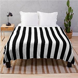 Blue and white stripe throw blanket