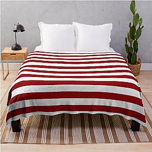 Red and White Stripe Throw Blanket