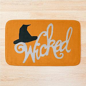 Wicked Wordart Halloween Happy Halloween Witches hat Bath Mat