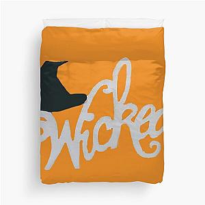 Wicked Halloween Wordart Happy Halloween Witches Hat Duvet Cover