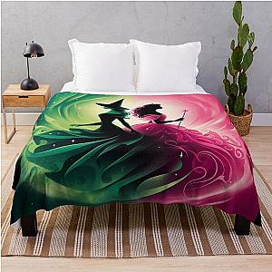 Elphaba and Glinda Wicked Musical Defying Gravity Throw Blanket