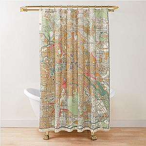 Berlin Map from the Wicked City (Call of Cthulhu) Shower Curtain