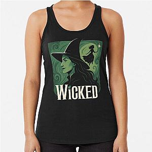 Wicked Broadway Poster Tribute to Elphaba and Glinda Silhouette Art Tank Top