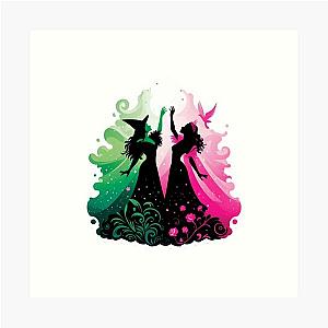 Elphaba and Glinda Wicked Musical Art Print