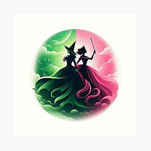 Elphaba & Glinda Wicked Musical Defying Gravity Art Print