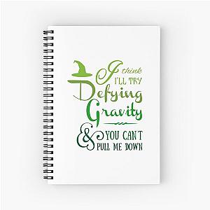 Defying Gravity Wicked Musical Spiral Notebook