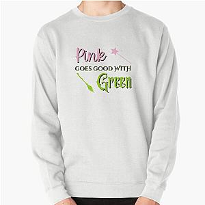 Pink Goes Well With Green Broomstick and Wand Hoodie Sweatshirt