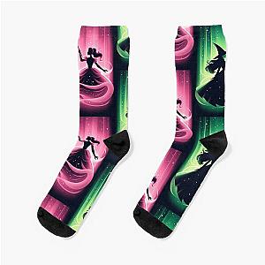 Elphaba and Wicked the Musical Defying Gravity Socks