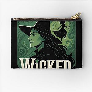 Wicked Broadway Poster Tribute Elphaba and Glinda Silhouette Art Zipper Pouch