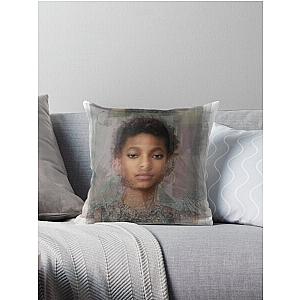 Willow Smith Portrait Overlay Throw Pillow