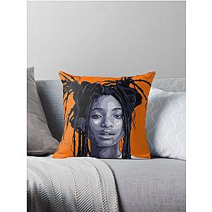 Willow Smith Vector Art Throw Pillow