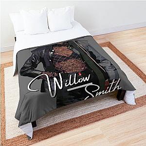 Willow Smith Realistic Digital Art with text Comforter