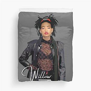 Willow Smith Realistic Digital Art with text Duvet Cover