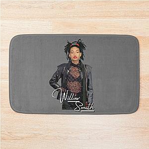 Willow Smith Realistic Digital Art with text Bath Mat