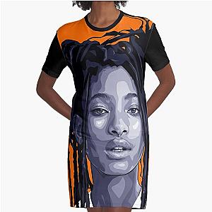 Willow Smith Vector Art Graphic T-Shirt Dress