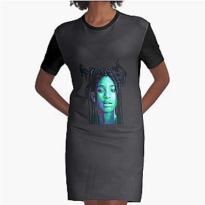 Willow Smith Alt Artwork Graphic T-Shirt Dress