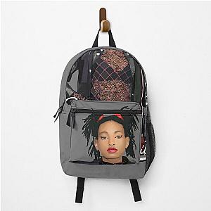 Willow Smith Realistic Digital Art with text Backpack