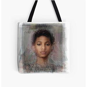 Willow Smith Portrait Overlay All Over Print Tote Bag