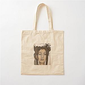 Willow Smith Portrait Cotton Tote Bag