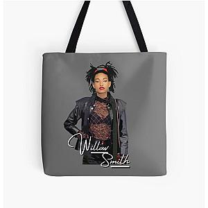 Willow Smith Realistic Digital Art with text All Over Print Tote Bag